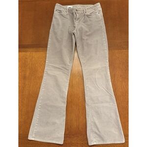 Womens Gap 1969 Perfect Boot 30L Corduroy Pants Grey